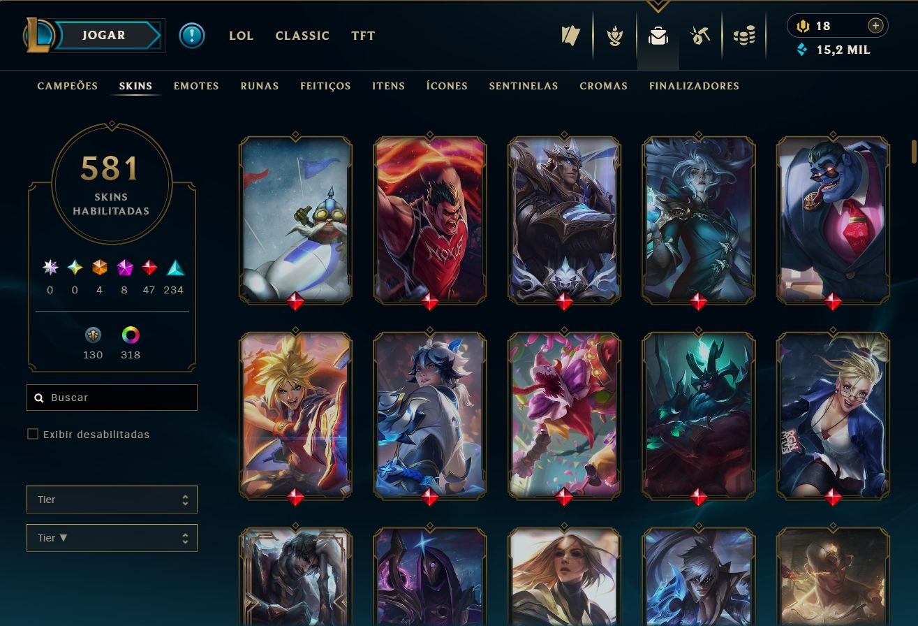 Lvl 577 | 581 Skins | Bordas, Icones de 2013, e Muito Mais...