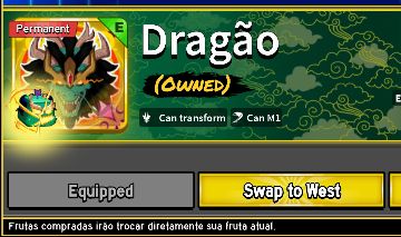CONTA BLOX FRUIT COM DRAGON PERM + V4 DRACO
