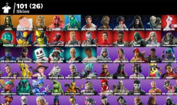 CONTA FORTNITE 101 SKINS CANDY AXE