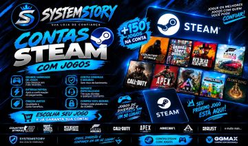 CONTA STEAM COM 150 JOGOS PAGOS