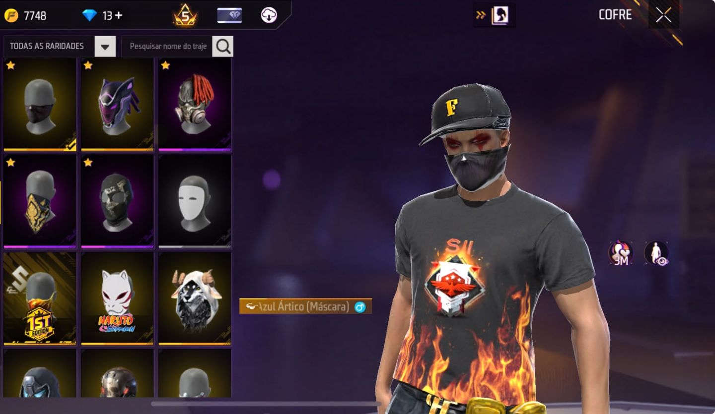 CONTA FREE FIRE SEGUNDO PASSE FULL MESTRE RARO