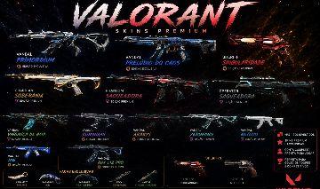 CONTA VALORANT LUXO | KURONAMI, PRELÚDIO, ARAXYS, NETUNO, GAIA E FACAS EXCLUSIVA