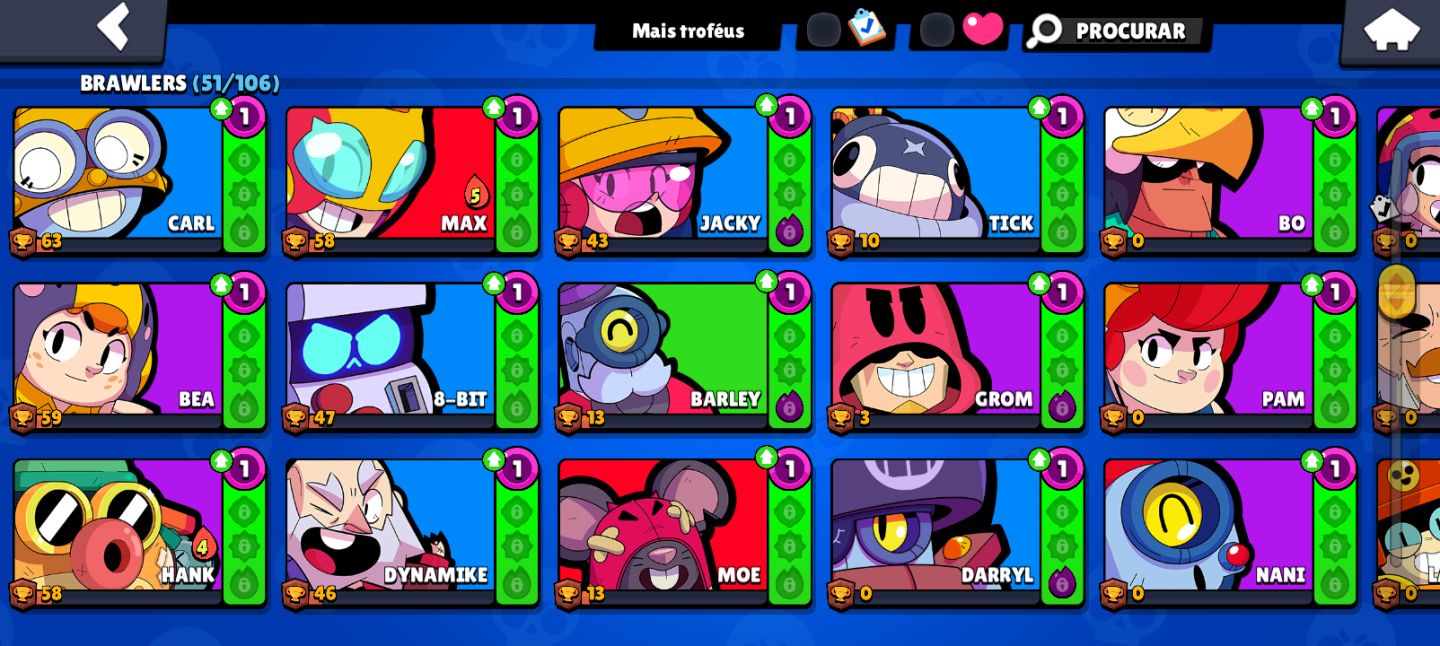 Conta de Brawl Stars | 13.000+ troféus | 40+ brawlers