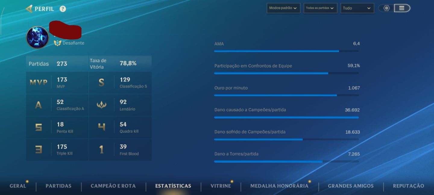 CONTA DESAFIANTE 75% TAXA DE VITÓRIA// WILD RIFT