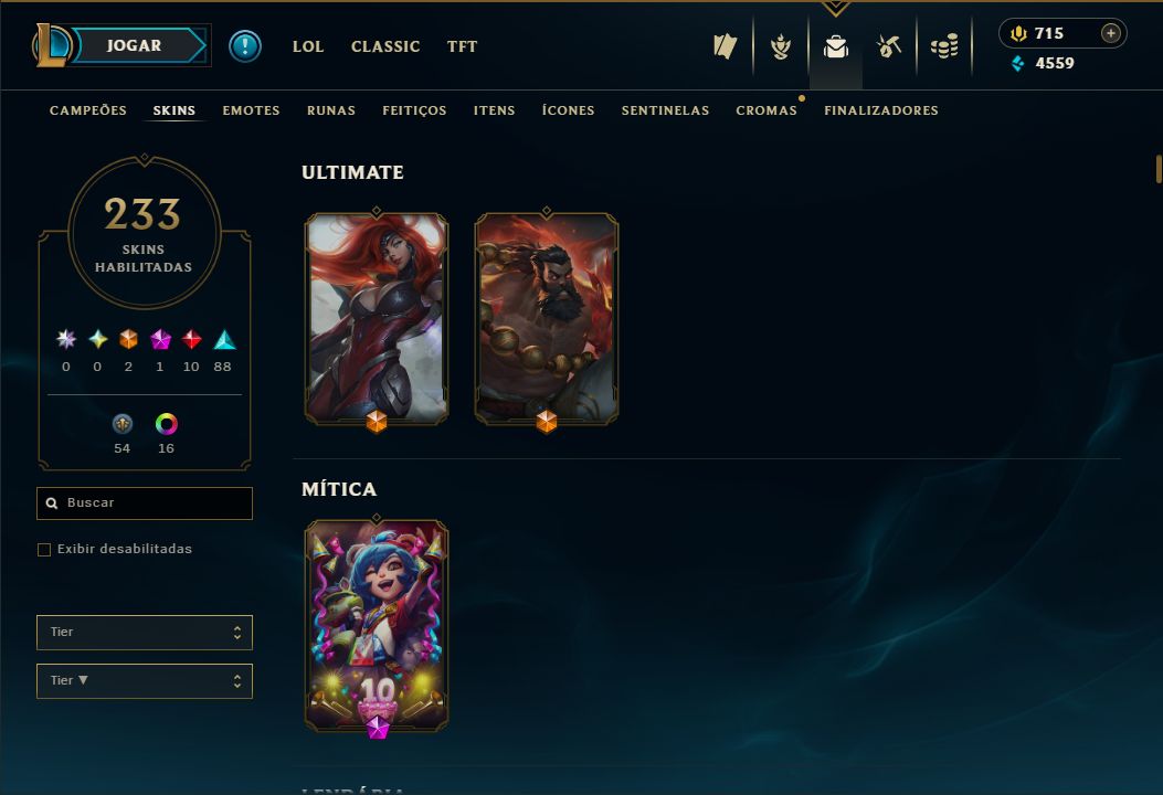 CONTA RIOT | LOL 233+ SKINS + VALORANT | KARambit SAQUEADOR