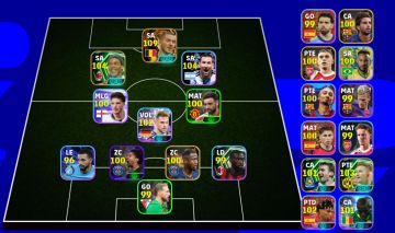 Conta eFootball para rápido com hazard 109 e Ronaldinho 104