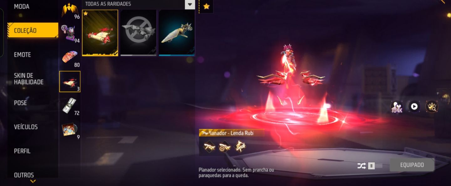 Conta de Free Fire com Saitama, semi Mandela, ump roxa e xm8 att