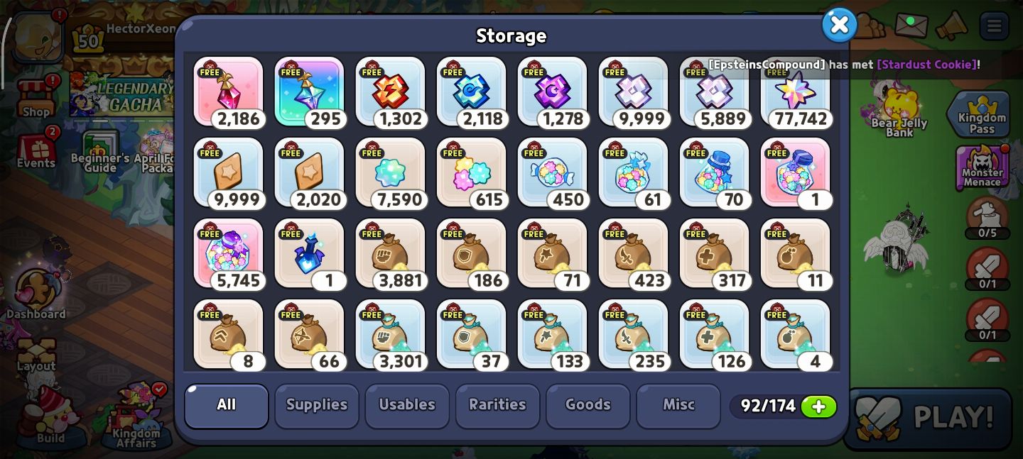Conta para iniciantes COOKIE RUN:KINGDOM