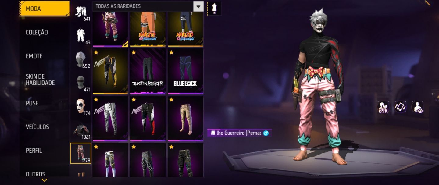 CONTA FREE FIRE (FF) FULLZONA 15 EVOS, 12 PUNHOS, UMP E XM8 ATT (NÃO É A ROXA)