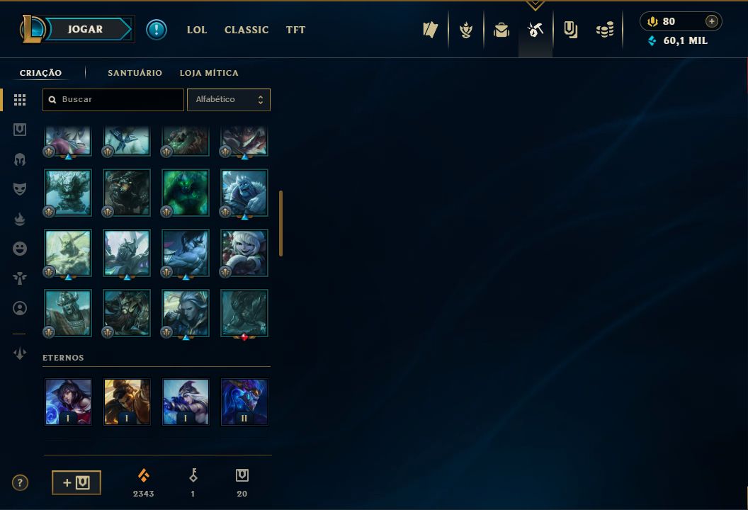 Conta LOL mmr mestre (caiu pra d1 por inatividade) lvl 429, 227 skins