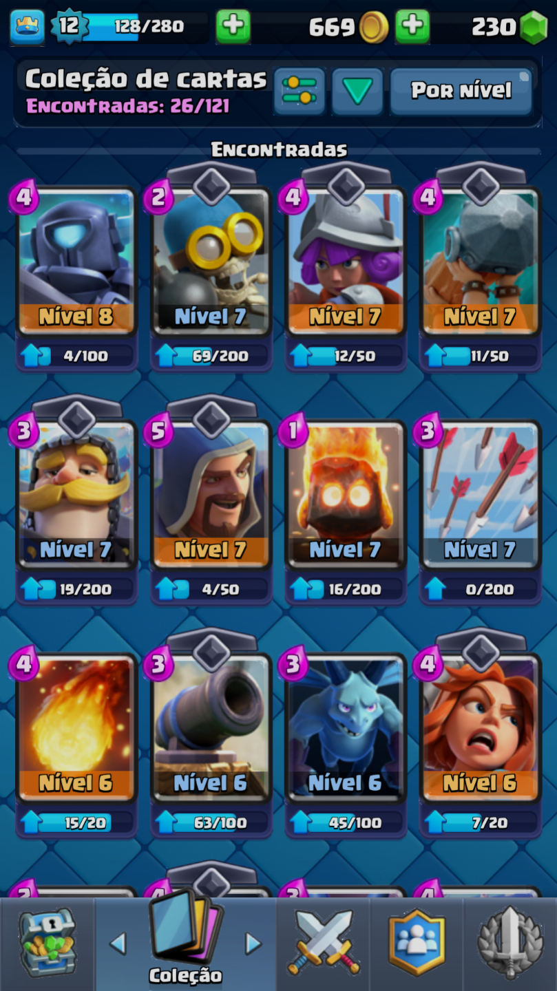 CONTA CLASH ROYALE ARENA 5