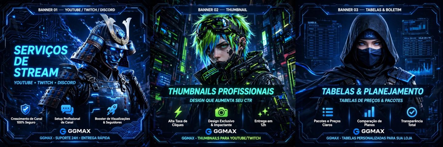 DESIGNER PROFISSIONAL! (CAPAS DE ANÚNCIO, BANNER, LOGO, TABELA, | KIT DISCORD |