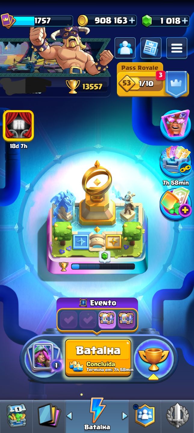 CONTA CLASH ROYALE-13.5k TROFÉUS| ARENA 32 | 17 EVOLUÇÕES | 9 HERÓIS | NÍVEL 16