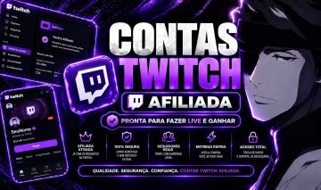 Contas Twitch Afiliadas Antigas e Novas | Melhor Preço