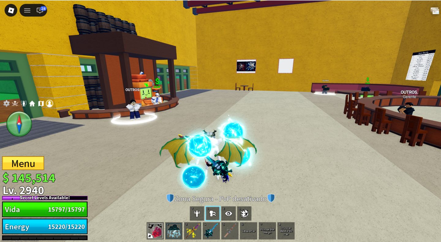 CONTA DE BLOX FRUITS COM DRAGON PERMANENTE NIVEL 2940