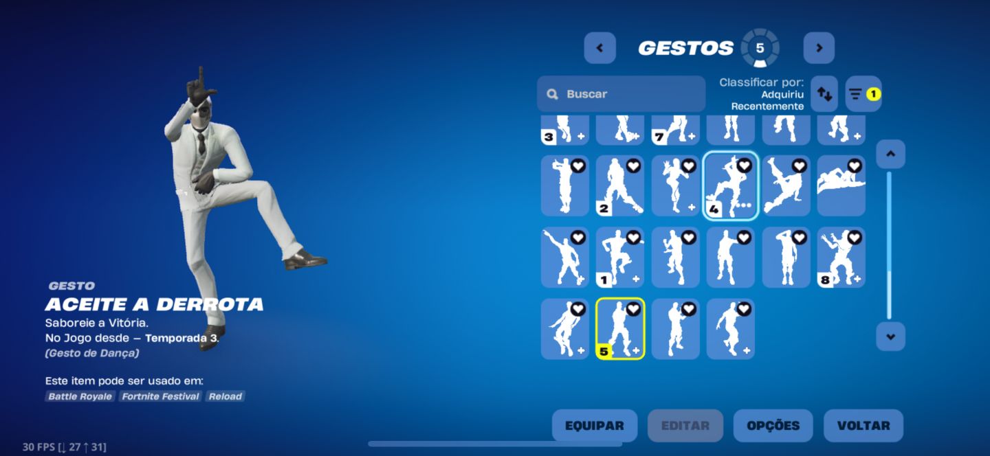 Conta season 3 com as danças mais rara do jogo.