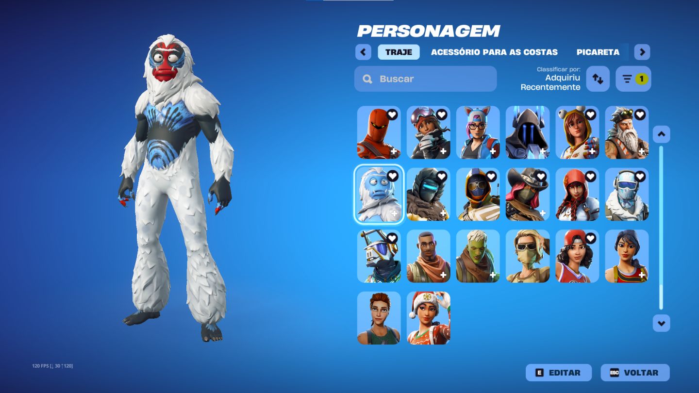 Conta Fortnite com 190+ Skins e 90+ Picaretas
