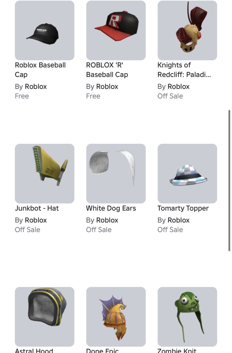 Conta ROBLOX Com White dog ears + Question mark + 219 ROBUX + 6 Toycodes
