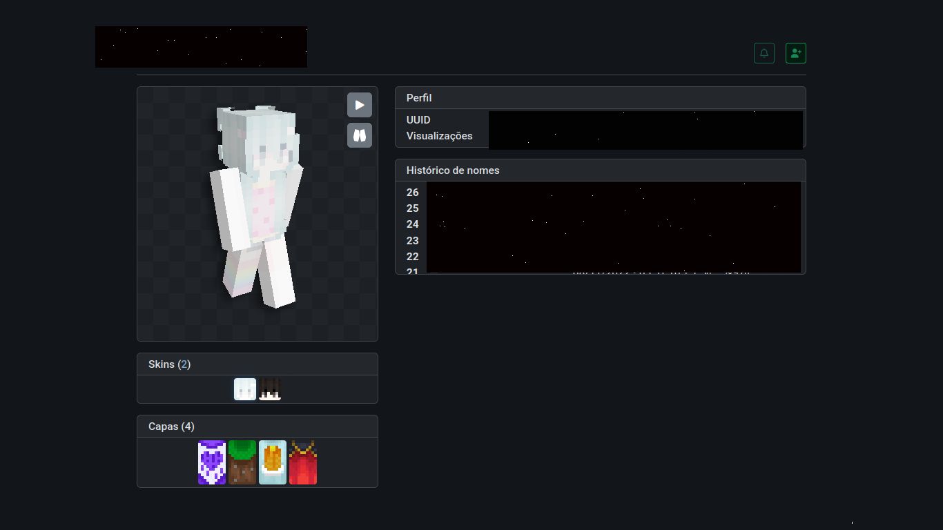 CONTA DE MINECRAFT COM TAG ULTRA FERIAS E OUTRAS TAGS