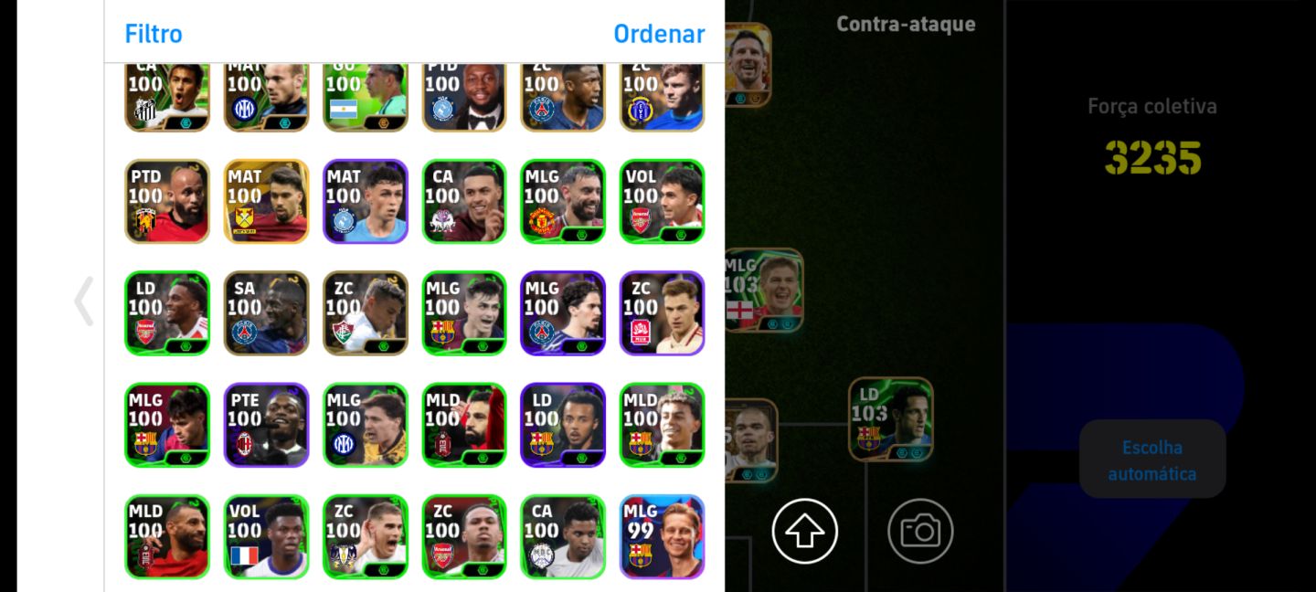 Conta de efootball mobile com o novo Bale e Messi 111