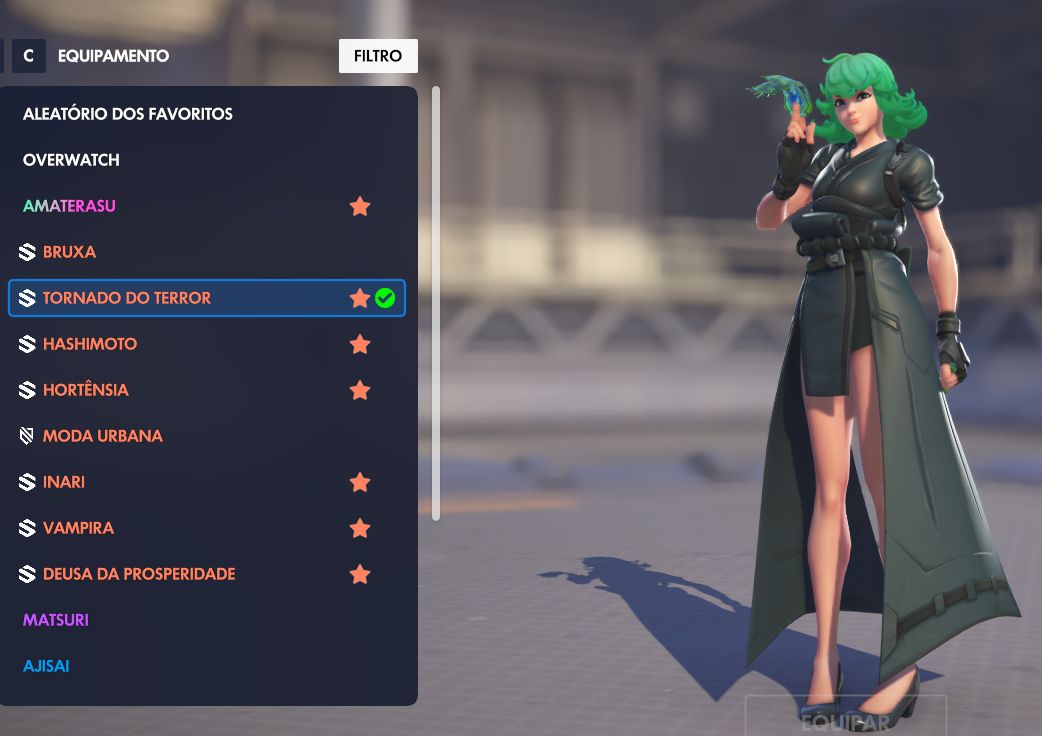 Conta Overwacht várias Skins Míticas de personagens e armas!