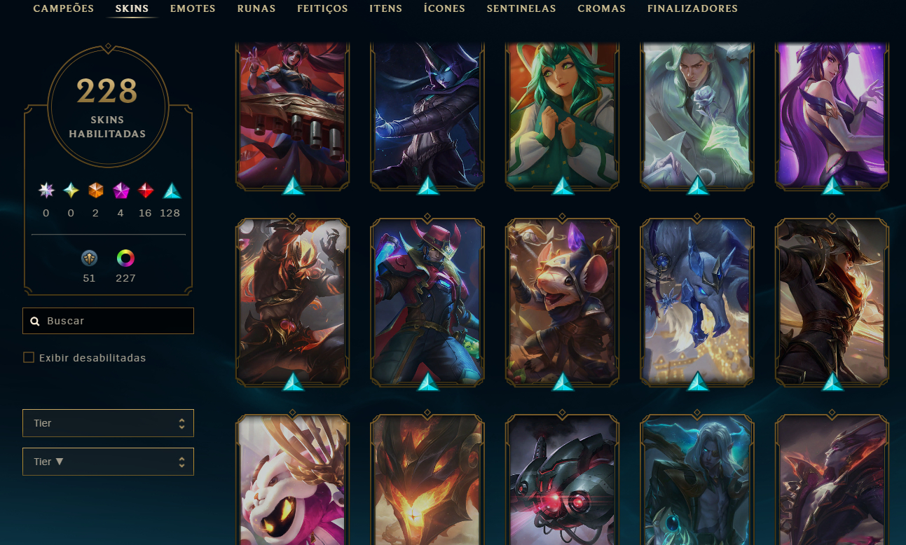 LUX ELEMENTALISTA, EZREAL PULSEFIRE, +200 SKIN E SKINS PRESTIGIOS (FULL ACESSO)