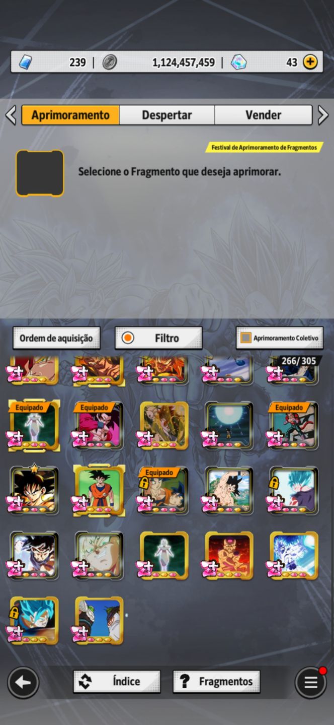 Conta dragon ball legends ótima pra começar