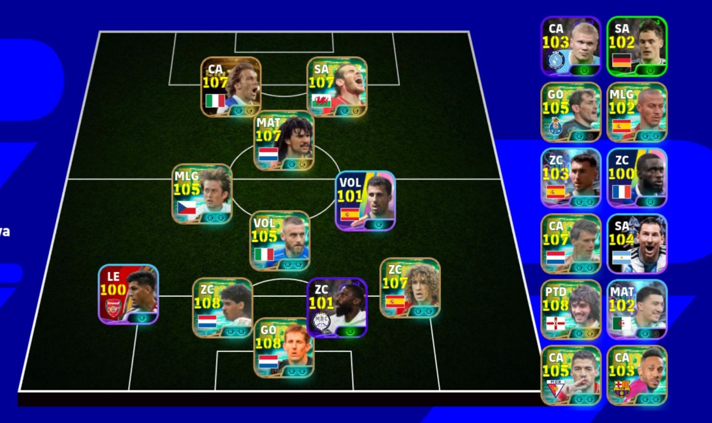 Conta Efootball com Del Piero big time e Gullit