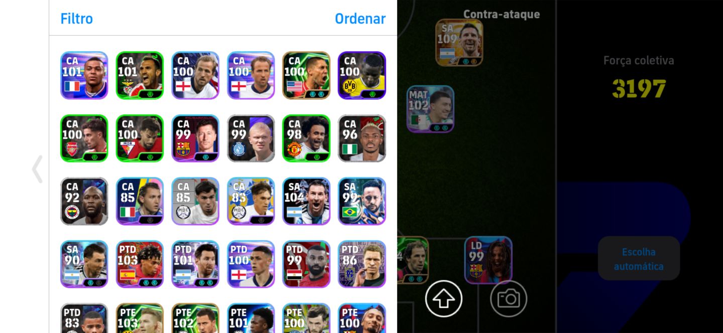 Conta de EFootball braba demais