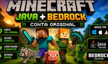 (Para Pc!)Minecraft Original Java + Bedrock | Acesso Completo | Entrega Rápida