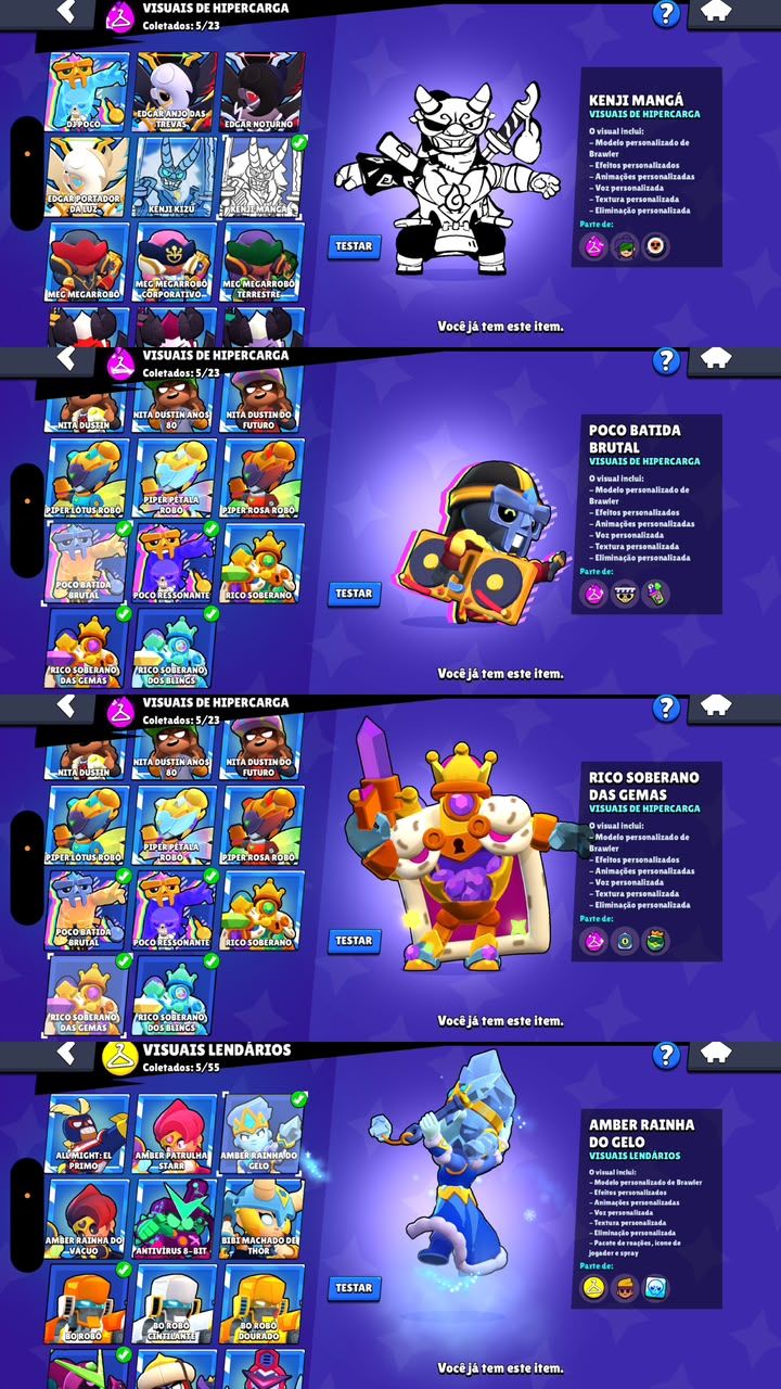 CONTA DE BRAWL STARS 41K DE TROFEUS | 101 BRAWLERS varias skins