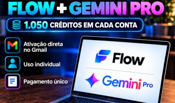 PROMOÇÃO: 3 ATIVAÇÕES DO FLOW + GEMINI PRO INDIVIDUAL 30 DIAS