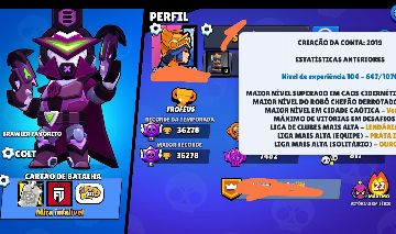Conta Brawl Stars criada em 2019, único dono, aberto para ofertas