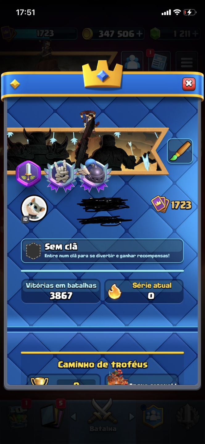 Conta de Clash Royale e Braw Stars
