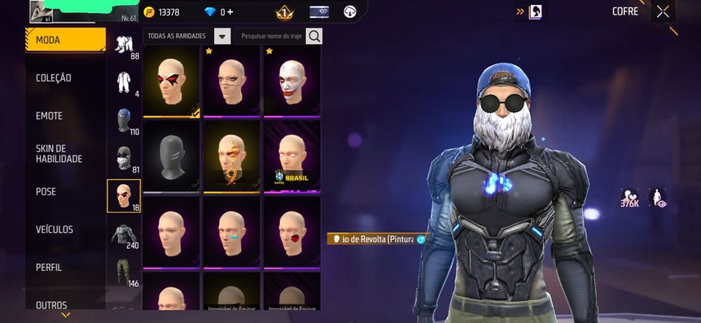 CONTA DE FREE FIRE - LEVEL 61 | PRIME 3