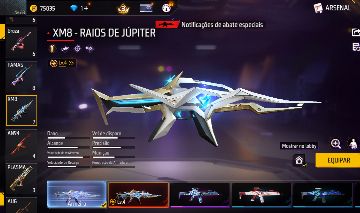 CONTA FREE FIRE GEMADA, UMP E XM8 ATRIBUTADAS, XM8 EVOLUTIVA, CONTA TOP PRA AP