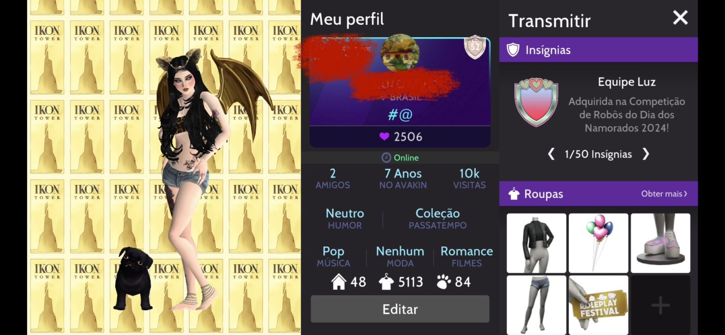 CONTA AVAKIN LIFE LVL 52 RICA FEMININA