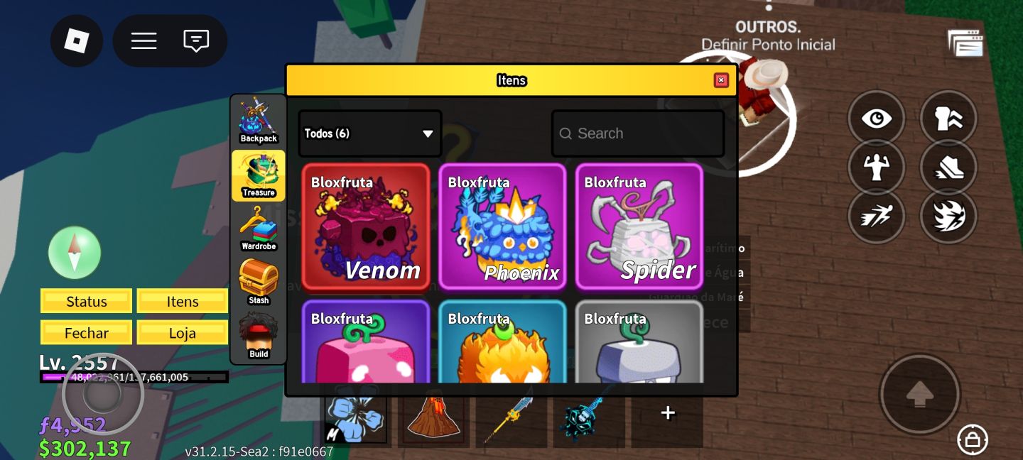 Conta Blox Fruits Lv. 2557 | Venom + Phoenix + Skull Guitar