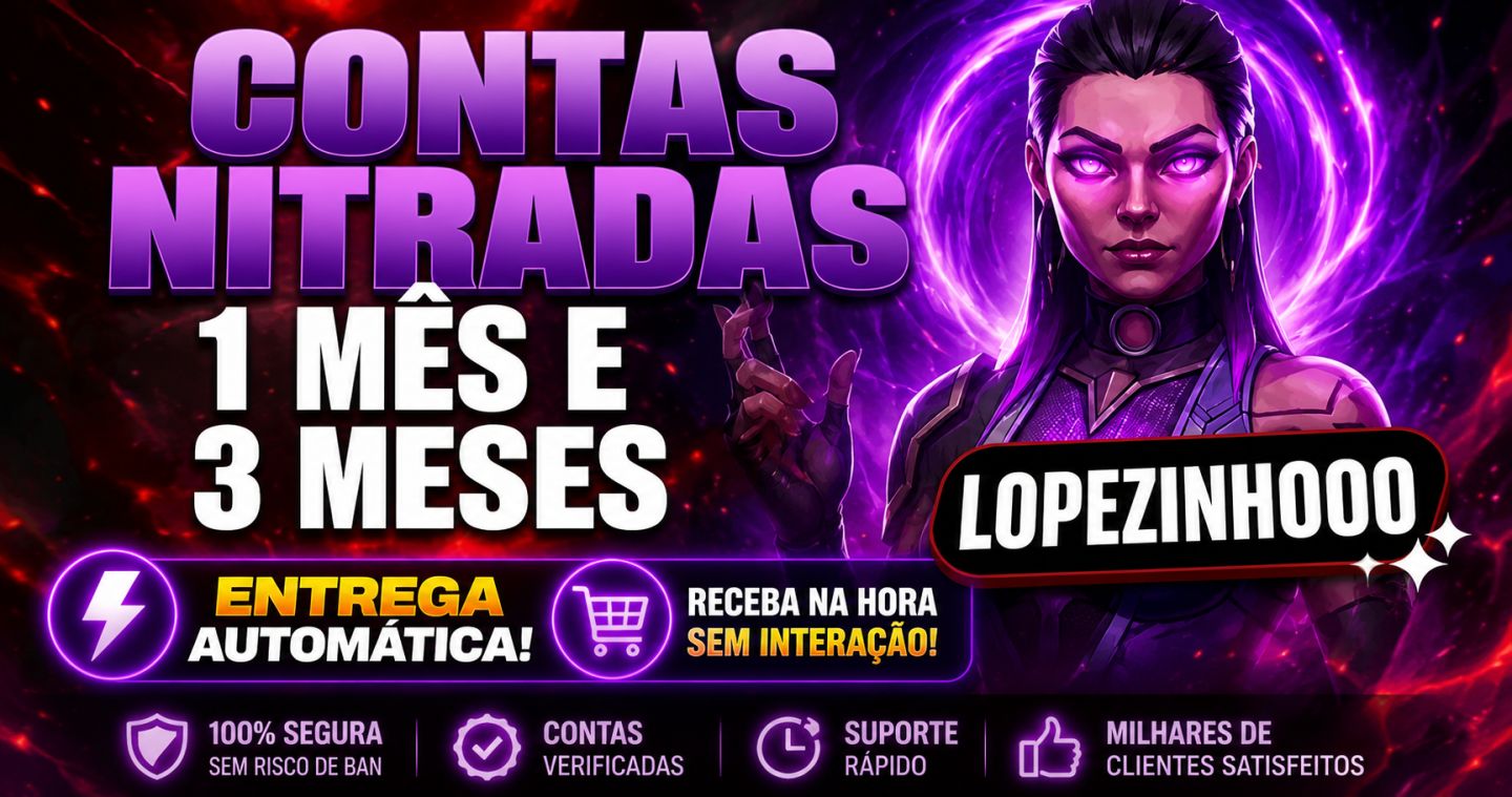 CONTA NITRADA 3 MESES E 1 MÊS NITRO + VIRGEM + ENTREGA AUTOMÁTICA !!! (discord)