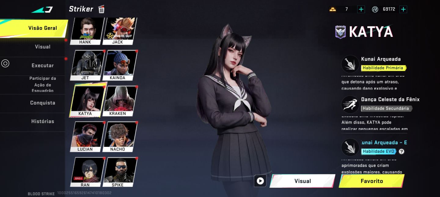 Conta blood stick gemada com armas eternas e evo da nova