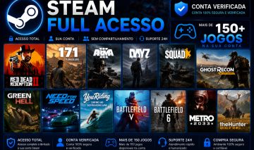 CONTA STEAM FULL ACESSO | JOGOS ATUAIS E SUCESSOS DO MOMENTO E + DE 150 JOGOS!