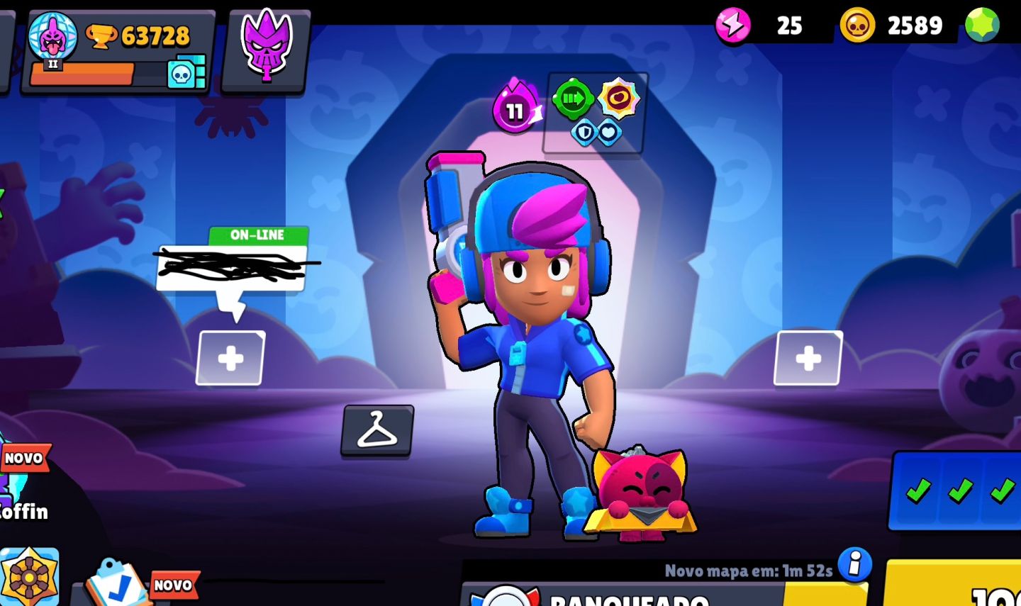 Conta Brawl Stars, Shelly estelar, 40+ hypercargas, 107 brawlers, 60k+ troféus!