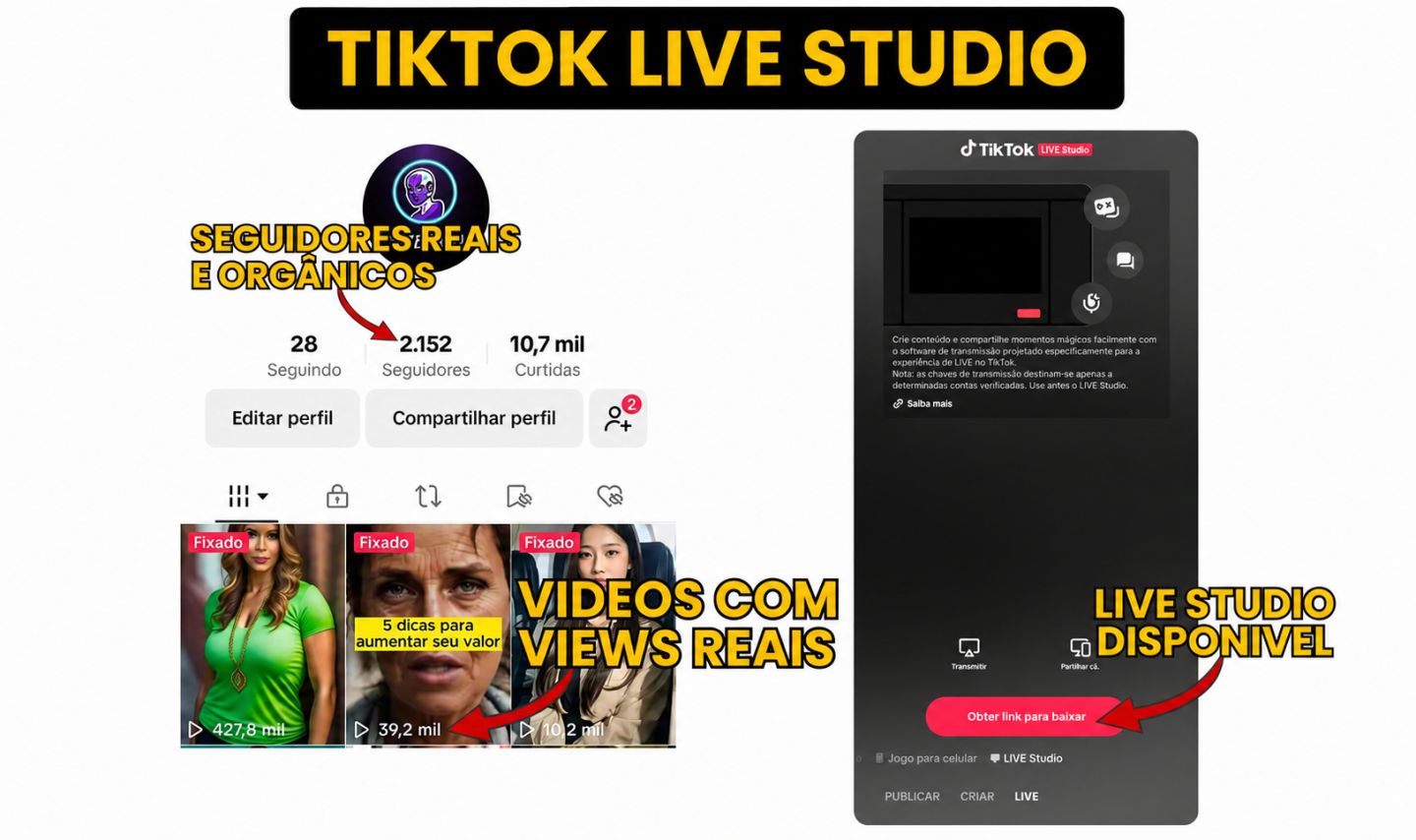 TikTok Aquecido -TikTok Shop- TikTok monetizado, ENTREGA AUTOMÁTICA ,Live Studio