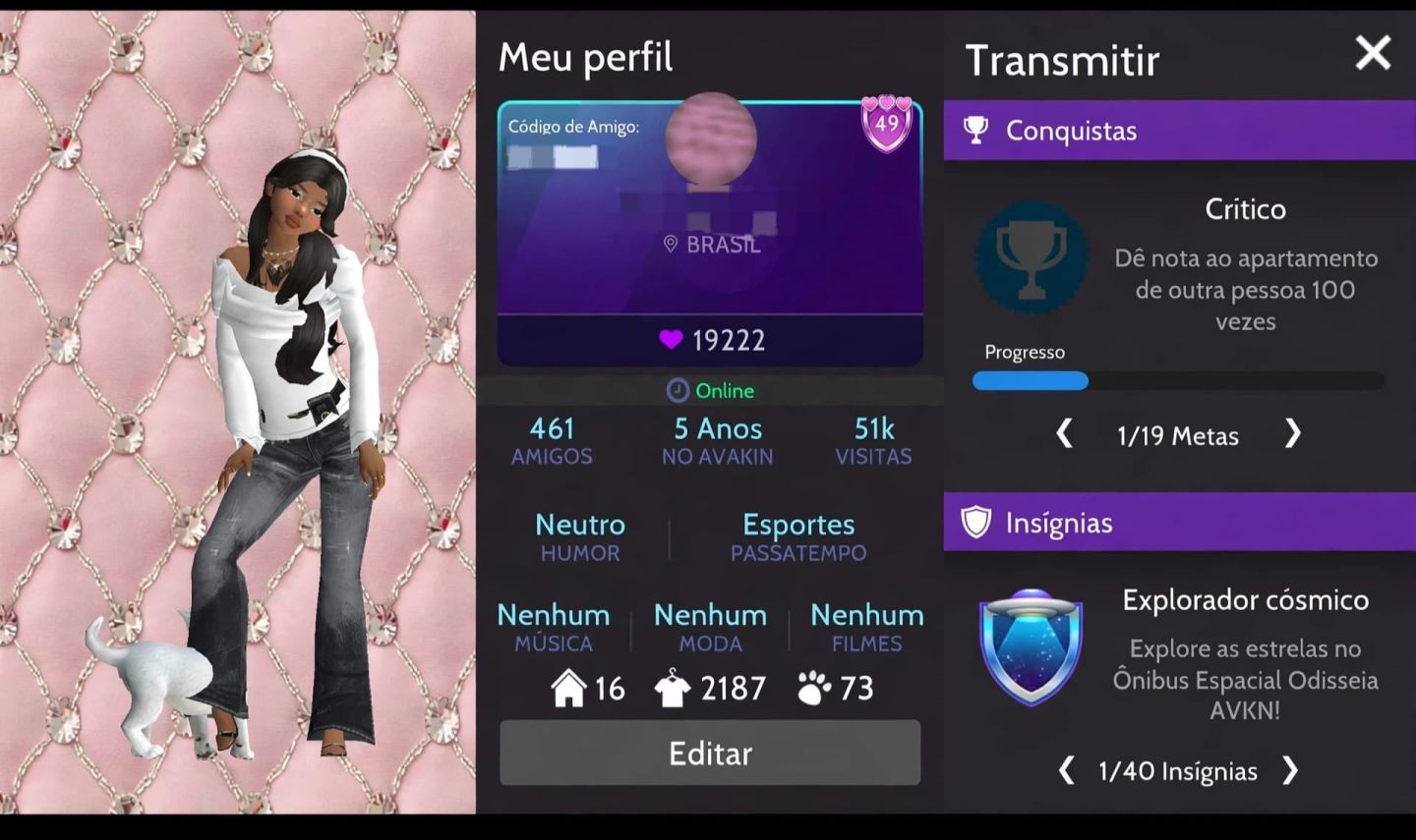 CONTA AVAKIN LIFE UNISSEX - NÍVEL 49!