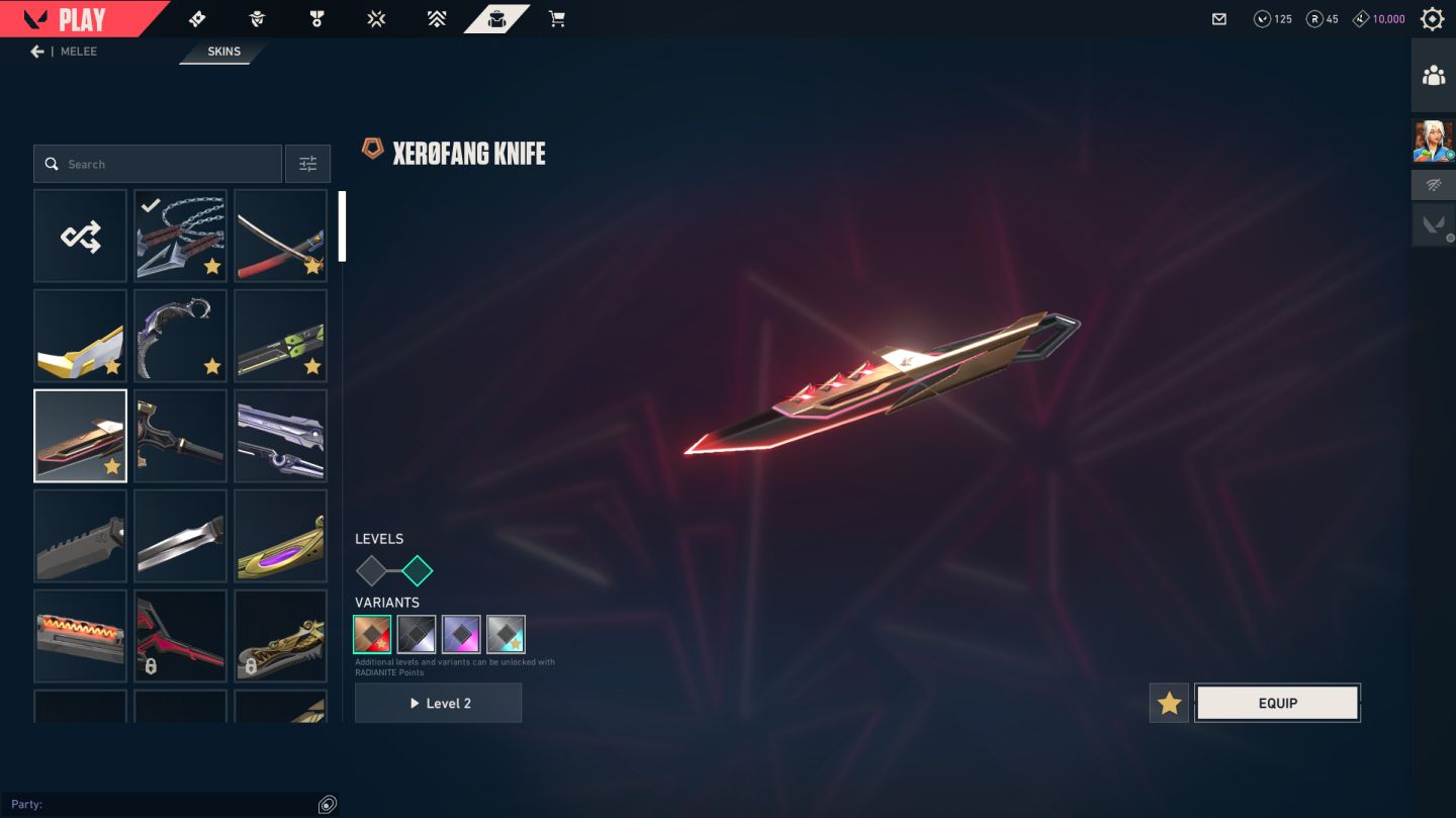 Conta Valorant Faca Karambit saqueadora, sublime, katana oni, kuronami etc
