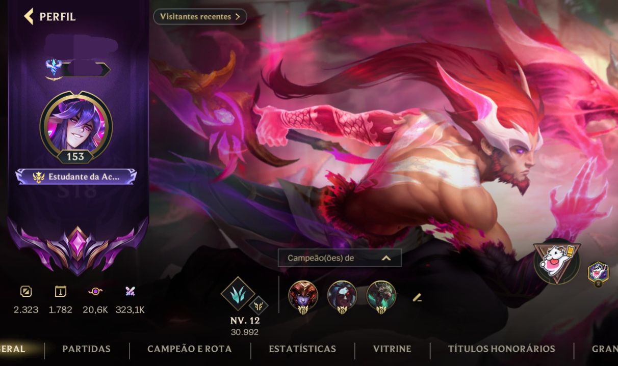 CONTA WILD RIFT MESTRE COM 4 SKINS PRESTIGIO!!!