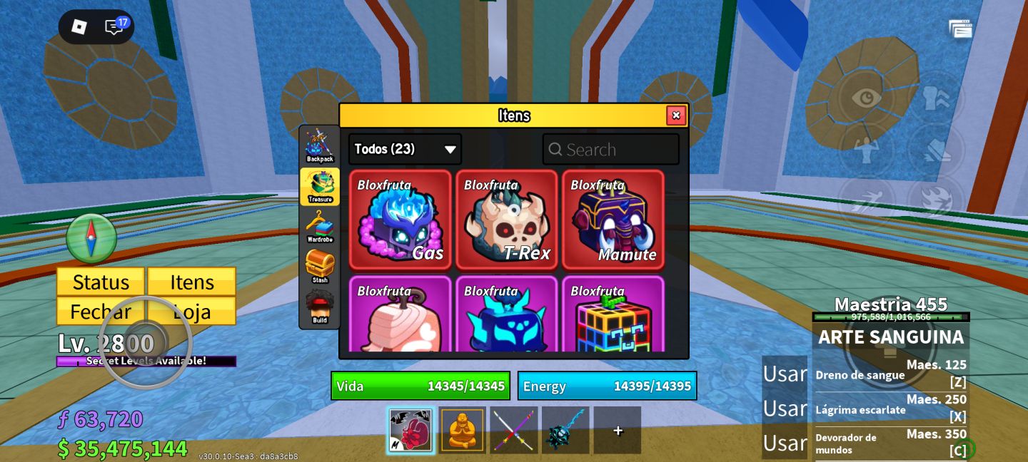 CONTA EXCLUSIVA BLOX FRUITS ANGEL V3 | TODOS ITENS MASTERIZADOS | LEVEL 2800!