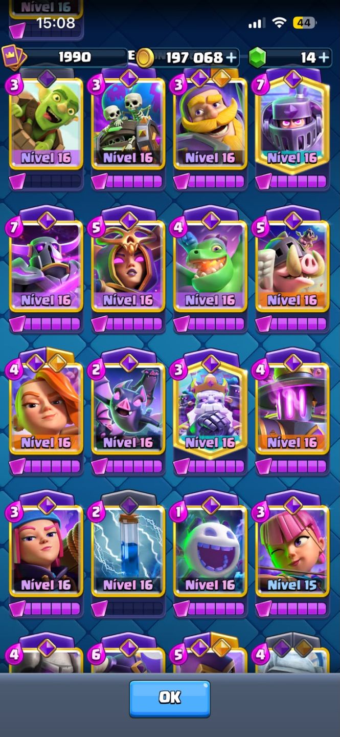 CONTA CLASH ROYALE 14.000 - END GAME
