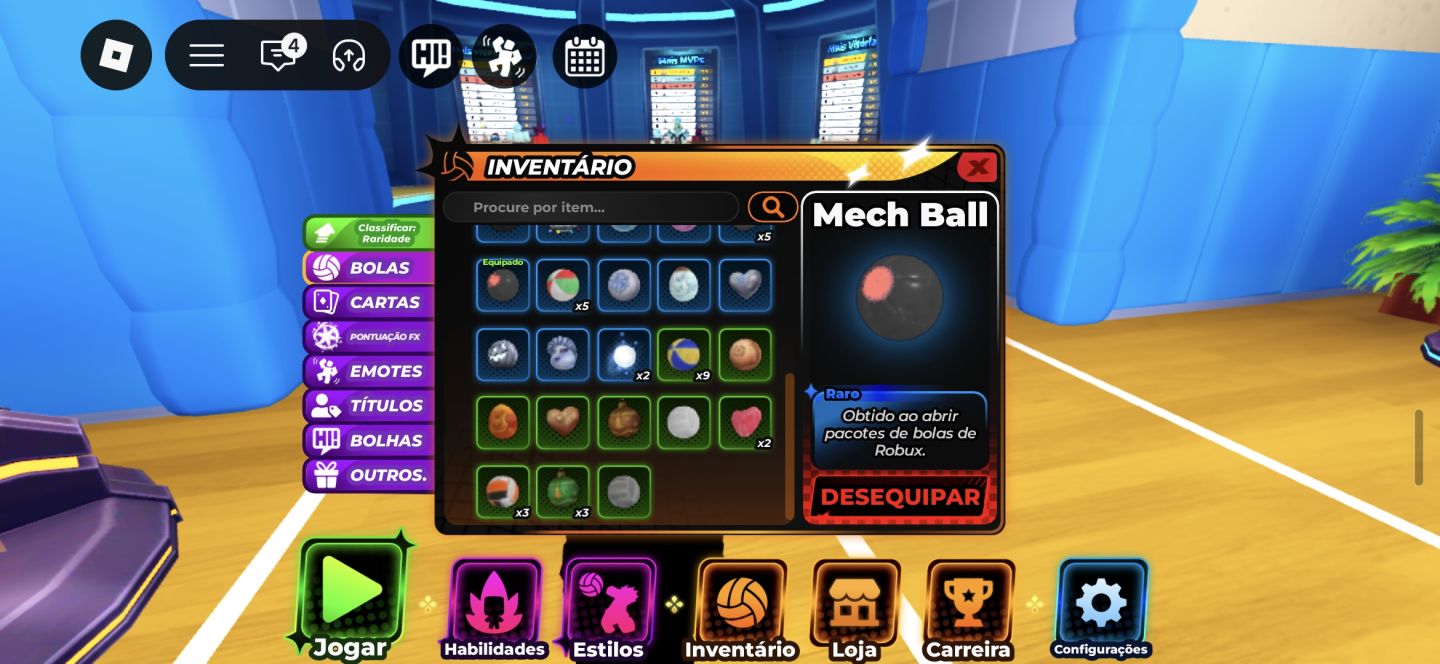 CONTA ROBLOX VOLEYBALL COM ITENS DA SEASON 3 + BLOXFRUITS