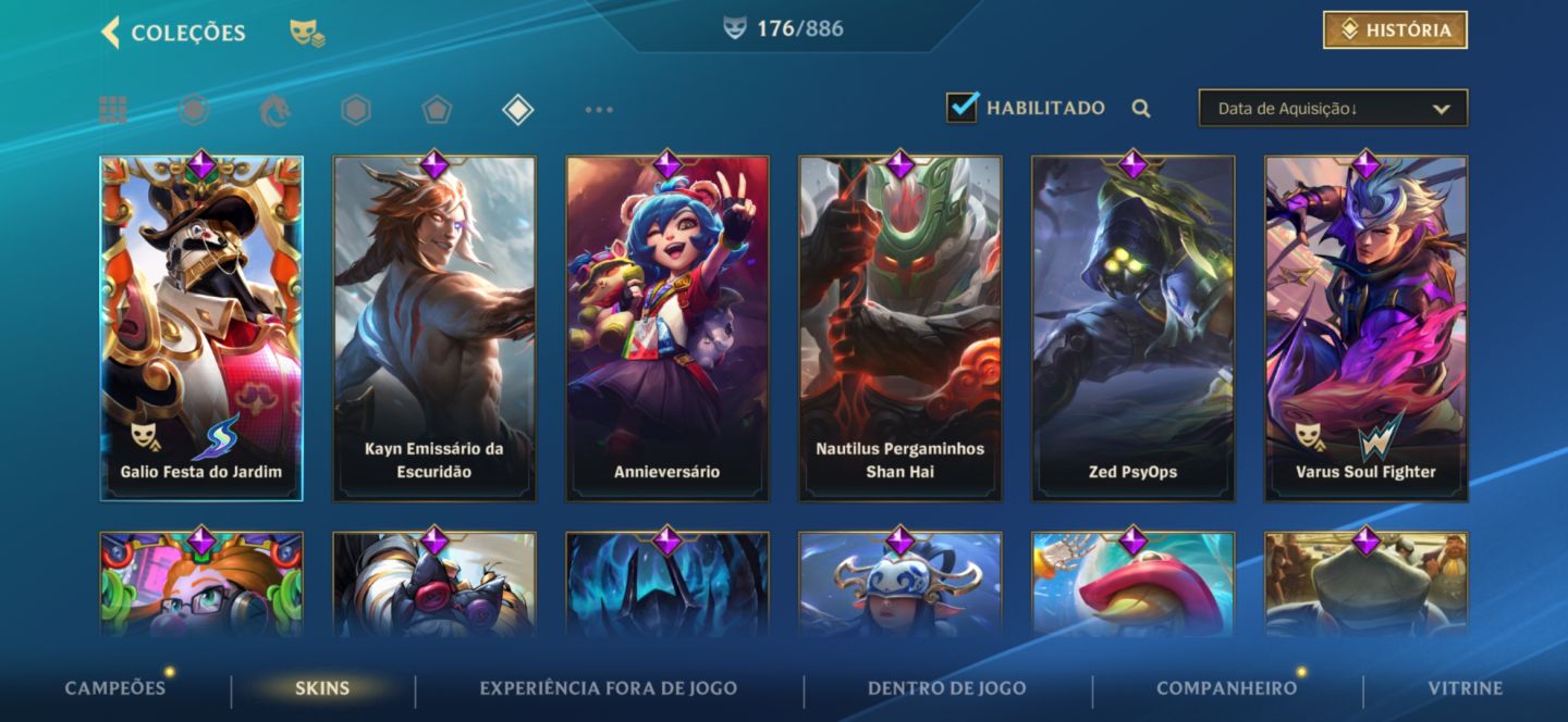 Conta 176 skins